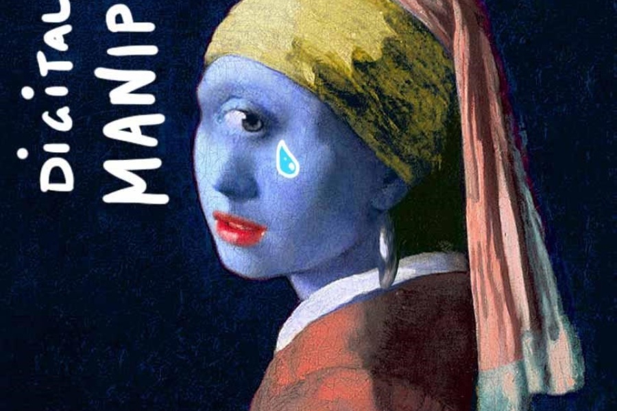 Girl with a pearl earring by Johannes Vermeer Edited by Claudine Mailei
